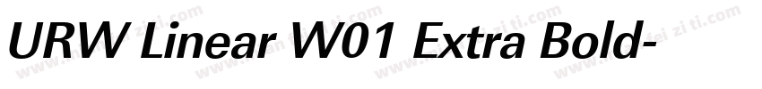 URW Linear W01 Extra Bold字体转换